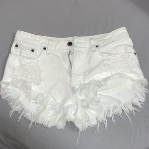 Carmar LF jean shorts white
